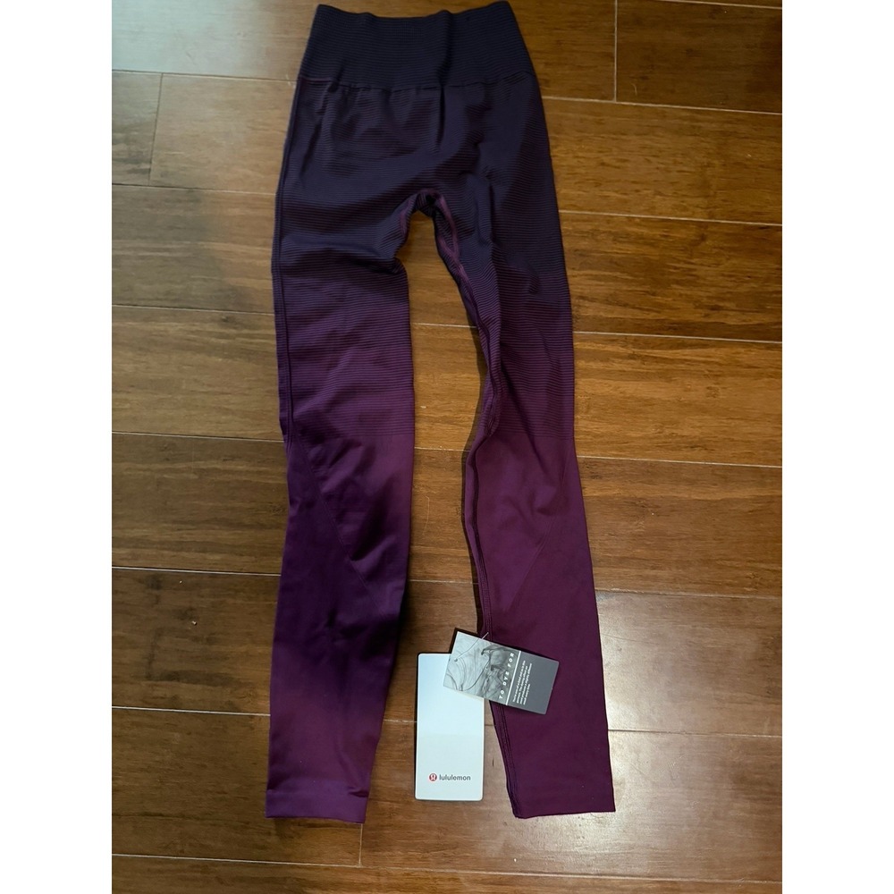 LULULEMON Ebb to Train Tight *Wash Women's Leggings Marvel/Black Size 2 NEW $118